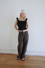 Pure frill blouse_black