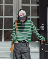 Miu Stripe Collar Knit