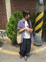 シーリンカットバルーンワイドデニムパンツ