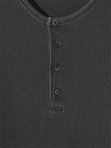 WAFFLE BUTTON OVERSIZED TEE (3C)