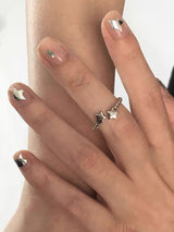 mini star point open ring