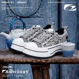 KILLWINNER Lihuo Series Canvas Shoes, Gray, Thick-Soled Casual Shoes, Couple Style