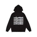 Back print logo zip hoodie