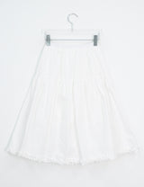 Fiumi Frill Shirring Midi Banding Skirt