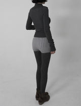 Cable Micro Knit Shorts