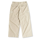 LEAF LINEN PARACHUTE PANTS BEIGE