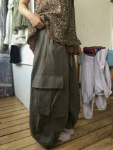 Cotton Big Cargo Pants