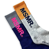 Half Color Crew Socks Orange