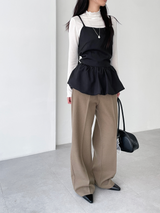 balloon strap blouse