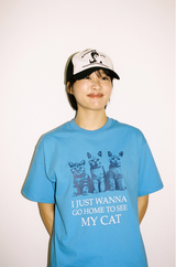 My House Cat Tee - Blue