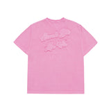 24FW アップリケロゴピグメントショートスリーブTシャツライトピンク