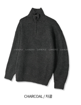  Logane Drake Cash-Like Half Zip-Up Knit