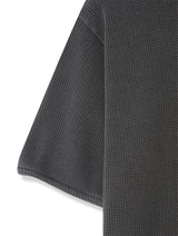 WAFFLE BUTTON OVERSIZED TEE (3C)