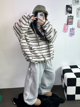 フリース❤トラックライン3ラインロングパンツ ❤🖤🤍💙🩶5COLOR