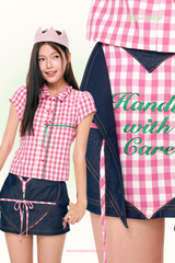 (Copy of) Handle with Care Mini Skirt (Navy)