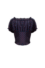 MINI HEART TWO WAY BLOUSE / NAVY