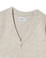 25FW V NECK SOLID CARDIGAN BEIGE