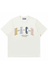 Colorblock Floral Patch Tee