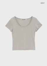 [MADE] Edina Wide U-Neck Short-Sleeve Tee