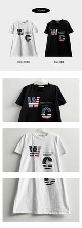 Delder W.C short-sleeved T-shirt with lettering