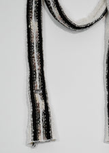 Knit Long Muffler_Ivory&Black