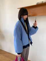 キャンブリバーシブルカラーマッチングフリースジップアップジャンパー