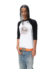 Waffle Three Quarter Raglan Tee