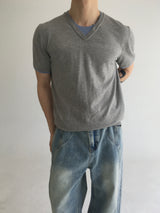 robe layered v neck(3colors)