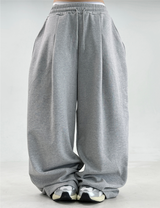 ❤ S-XL❤ サイドプリーツワイドバルーントレーニングパンツ