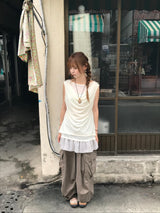 nine shirring layered top