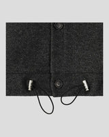 (UNISEX) Suede-Touch High Neck Cardigan
