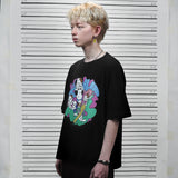 フェイクナッツ ステインファイティング ブラック ボクシー オーバーサイズ Tシャツ