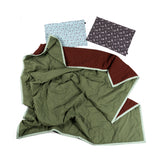 Borderline Pattern Reversible Summer Comforter - Green Double Check - SS size