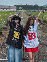 88 Sporty Metal Jersey Short Sleeve T-shirt