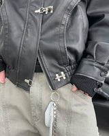 Tonyed Hook Washed Leather Jumper