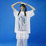サッドエンジェルエアロクールTシャツ- BLUE