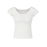 TWINNY BUTTON TEE [WHITE]