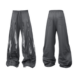 RELABEL (Split Dream) Multi-Zip Reversible Patchwork Adjustable Multi-Style Wear Cut-Out Four-Zip Patchwork Sweatpants