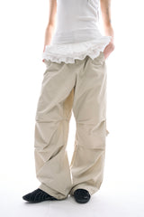 Oasis loose parachute pants