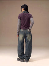 BTB : RAW EDGE BALLON JEANS [VINTAGE BLUE]