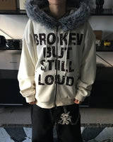 HX Broken Raccoon Hooded Zip-Up (3C)