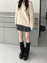 Melton loose fit knitwear (2 colors)