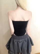 1383. Rose patch cap sleeveless (3color)