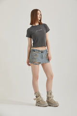 ウォッシングクラックtシャツ