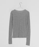 ノヒディ テンセル レイヤード ルーズフィット ロングスリーブTシャツ