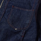 Nep denim zip-up jacket / Indigo