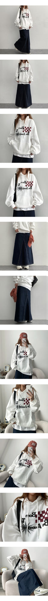 [S~XL]パーリーリウォッシュカットデニムロングスカート