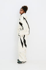 EXQUISITE 3L WIDE JOGGER PANTS CREAM