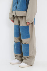 OPEN 4 POCKET WIDE TRACK PANTS ASH KHAKI / CORDUROY SKY