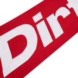 DirtyCoins Logo Red Wool Knit Scarf